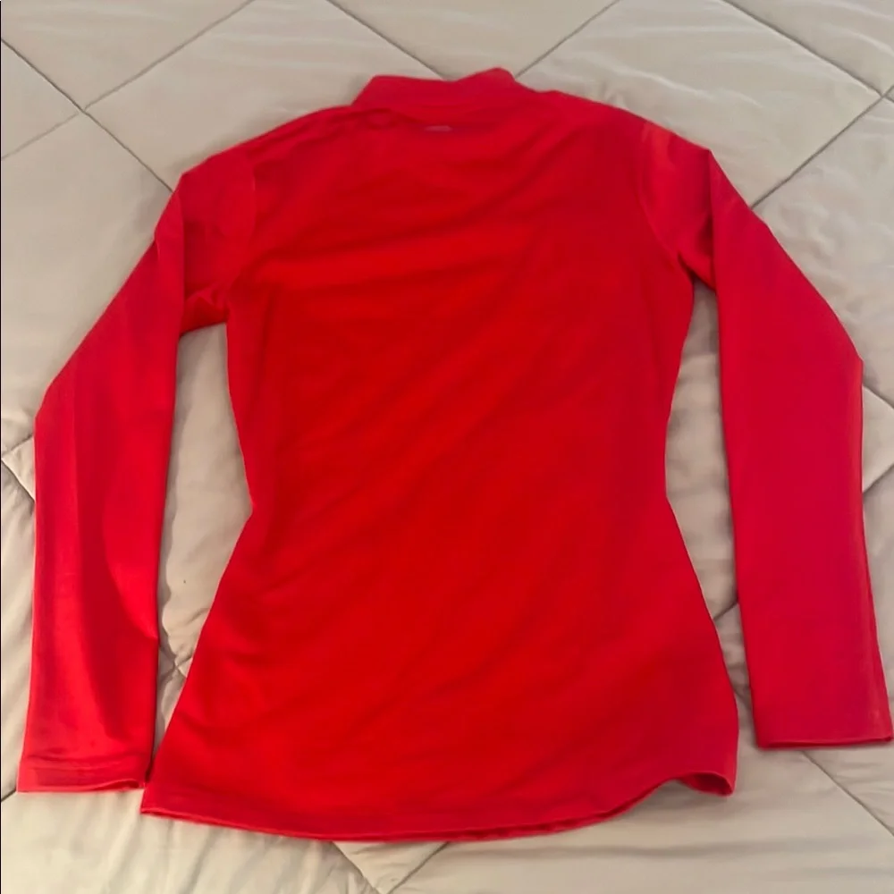 Under Armour Women's Fitted ColdGear Mockneck Shirt - Red - Picture 3 of 3